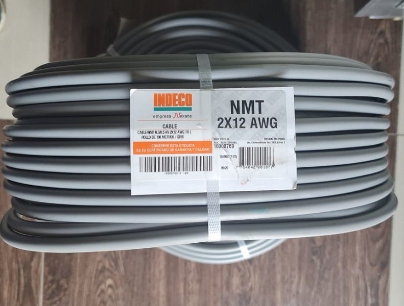 CABLE VULCANIZADO 2X12AWG